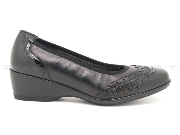 Melluso lady decoltè con zeppa donna nero